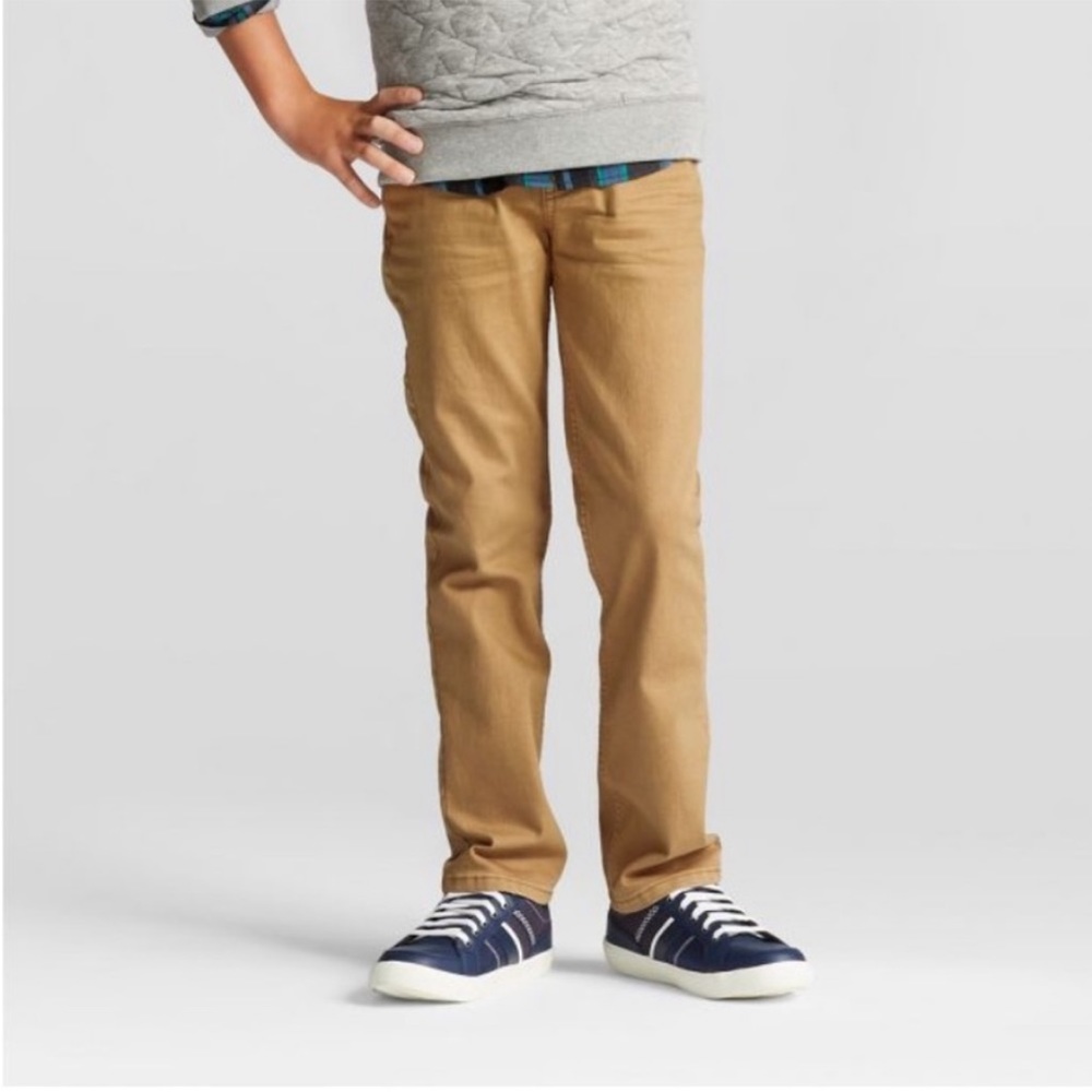 Cat & Jack Straight Recto SIZE 6 Jeans tan khaki
